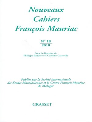 cover image of Nouveaux cahiers François Mauriac N°18